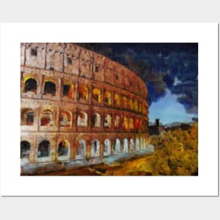 Midnight in Rome, Canvas Painting of Rome Posters and Art